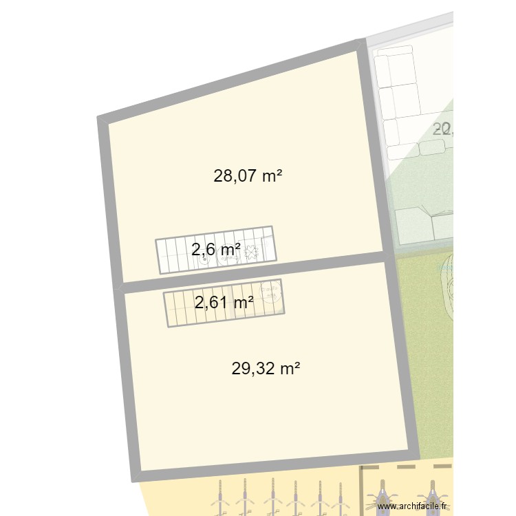 plan de masse. Plan de 10 pièces et 197 m2