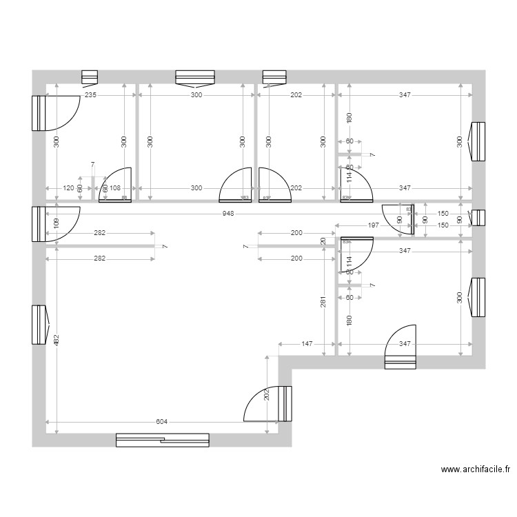SCI APMLL CLOISONS. Plan de 7 pièces et 88 m2