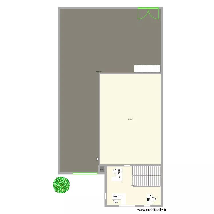 STC R+1. Plan de 4 et 287 m² STC R+1. Plan de 4 et 287 m²