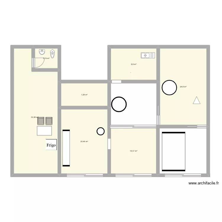 Plan Production Tahini. Plan de 7 Pièces et 113 m² Plan Production Tahini. Plan de 7 Pièces et 113 m²