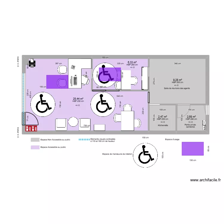 AGENCE NESTENN SAINT SYLVAIN D'ANJOU APR&Egrave;S AM&Eacute;NAGEMENTS. Plan de 5  et 46 m²