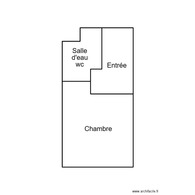 QUIMPER ASTRUC. Plan de 3 pièces et 12 m2