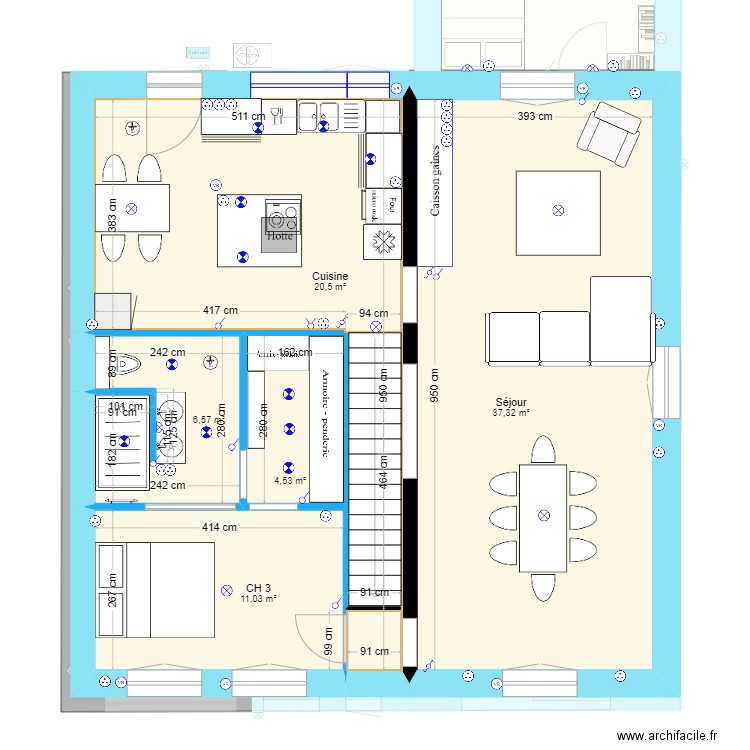 V0 OCT 24. Plan de 15 pièces et 181 m2