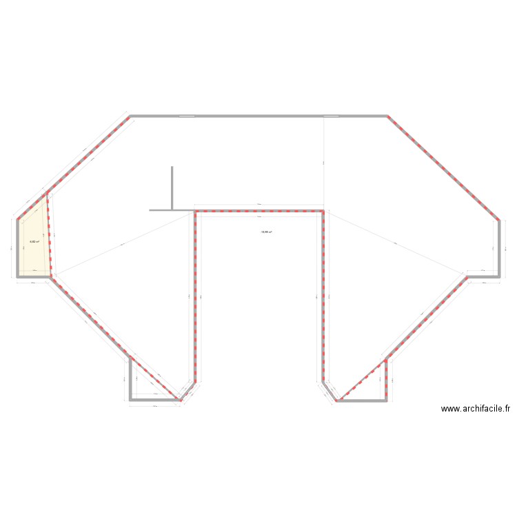 Salle expo MCK Alix. Plan de 2 pièces et 246 m2