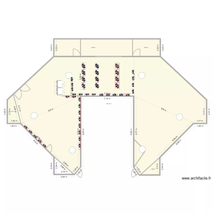 Salle expo MCK. Plan de 
