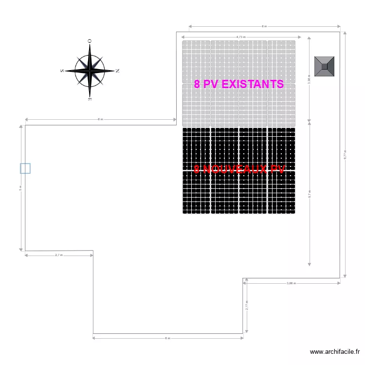 MAISON DAVAL extension. Plan de 