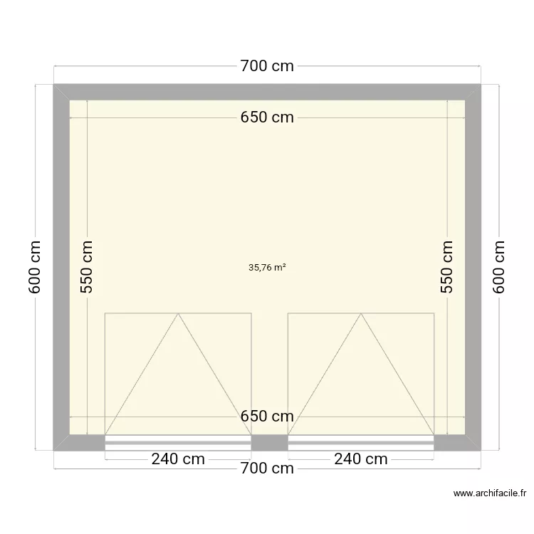 Garage . Plan de 