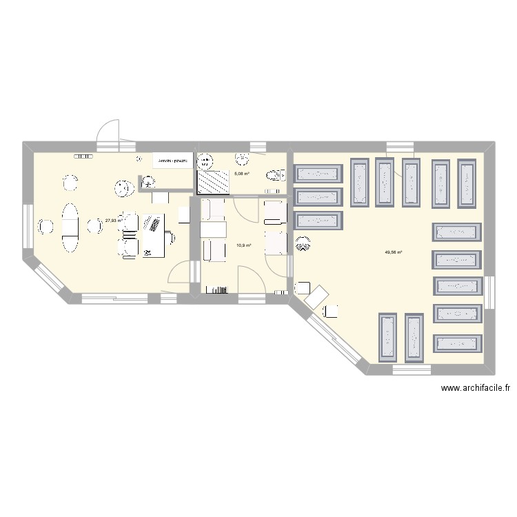 Cabinet 1. Plan de 0 pièce et 0 m2
