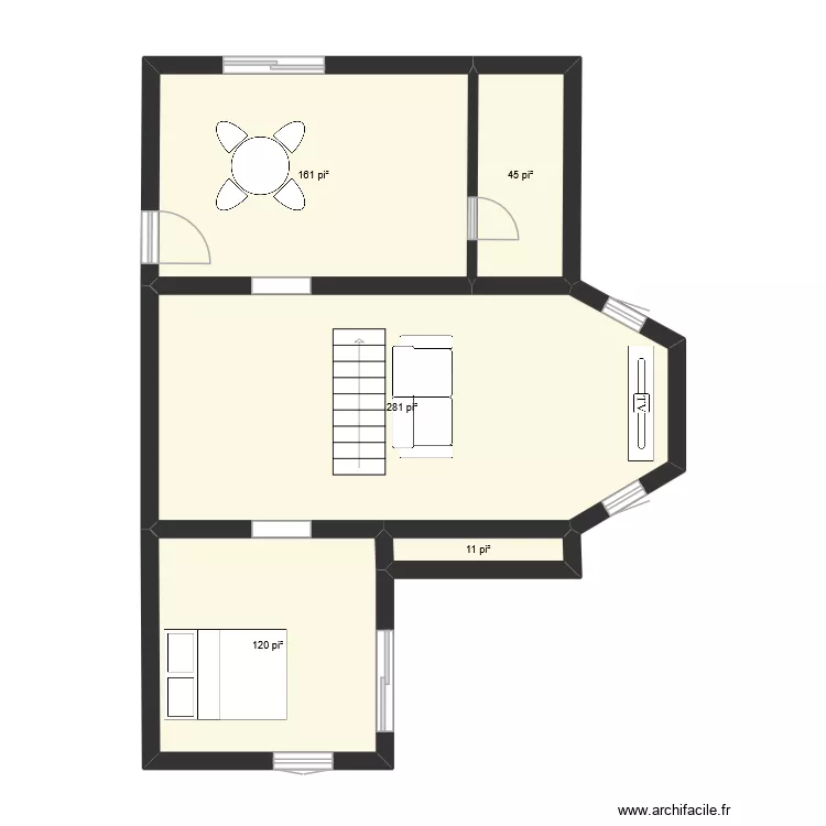 P-H 2 ieme. Plan de 5  et 57 m²