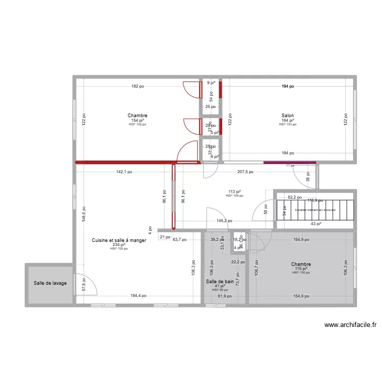 6425 - Plan existant. Plan de 6425 - Plan existant. Plan de