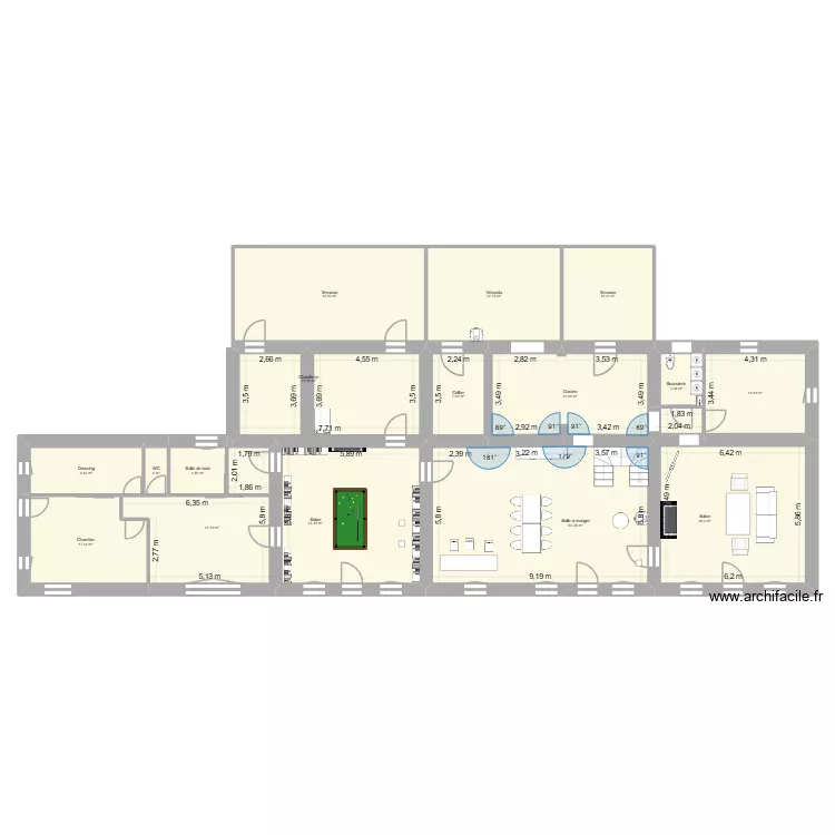 Vernantes 2026. Plan de 22  et 419 m²