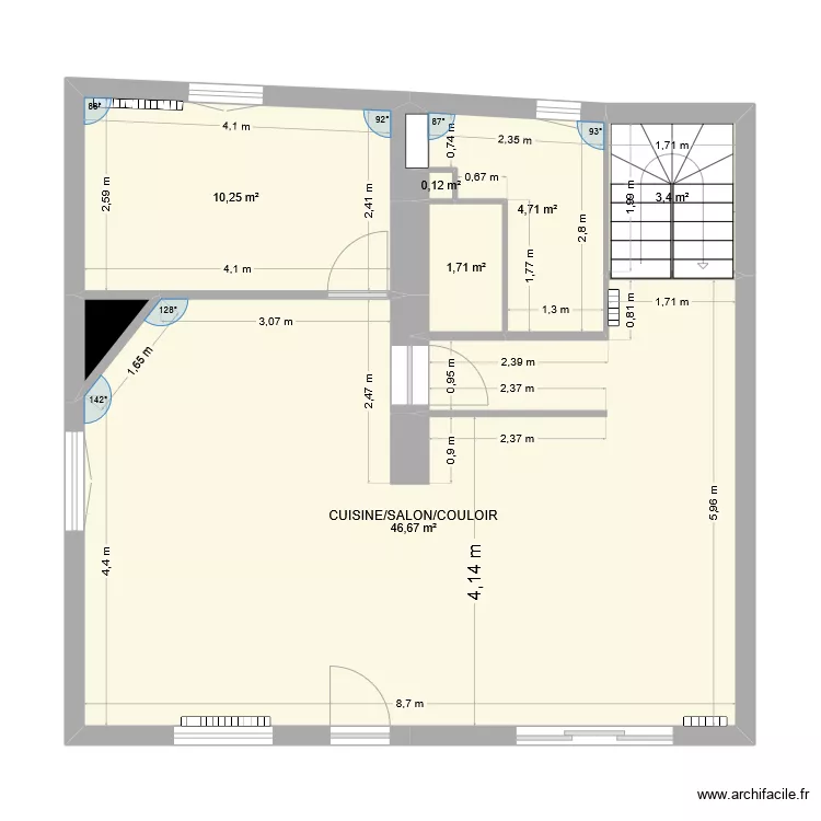 1er ETAGE PROJET OUVERTURE TOUT. Plan de 