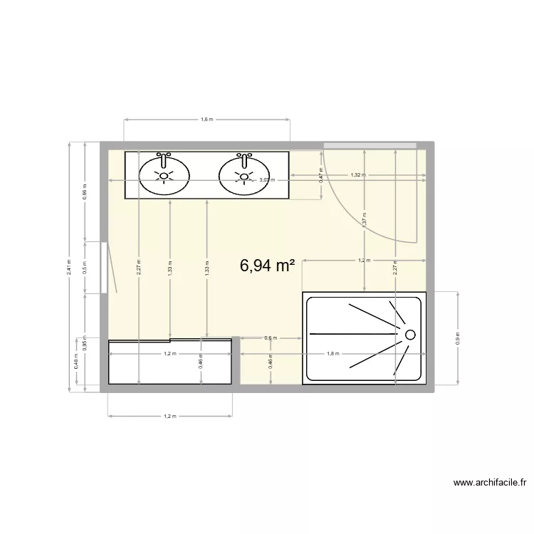 version recevoir 120. Plan de 1 Pièce et 7 m² version recevoir 120. Plan de 1 Pièce et 7 m²