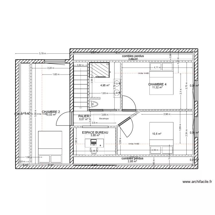 PROJET KOHLER ETAGE. Plan de PROJET KOHLER ETAGE. Plan de
