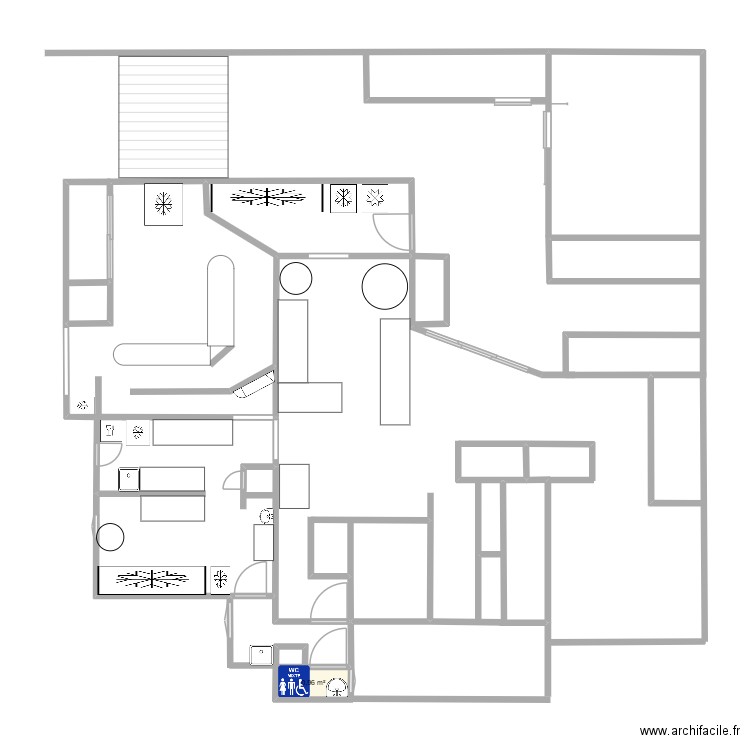 BOULANGERIE. Plan de 1 pièce et 1 m2