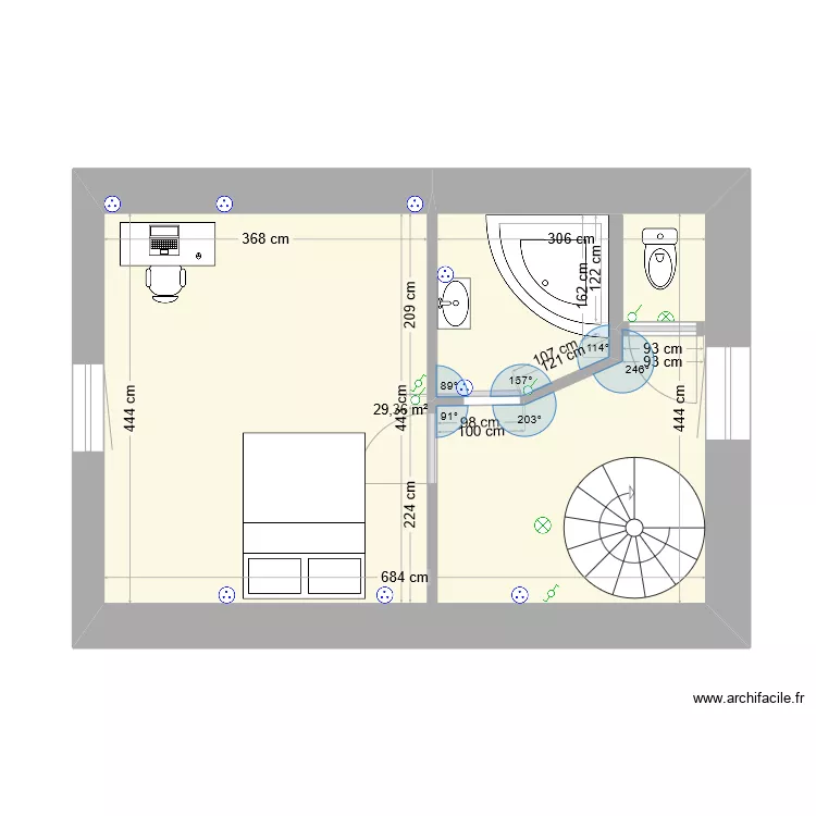 1er &eacute;tage. Plan de 