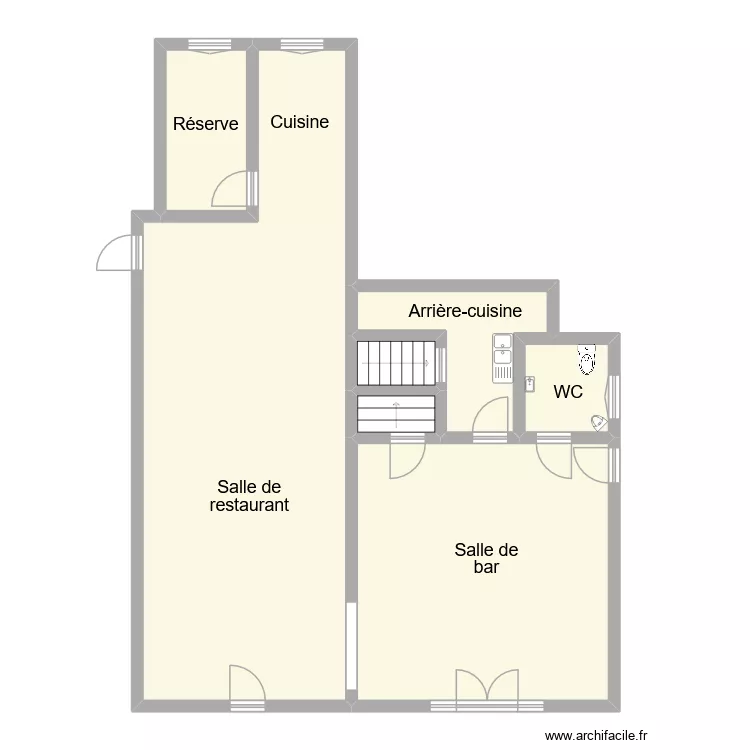 balck rdc. Plan de 7  et 112 m²