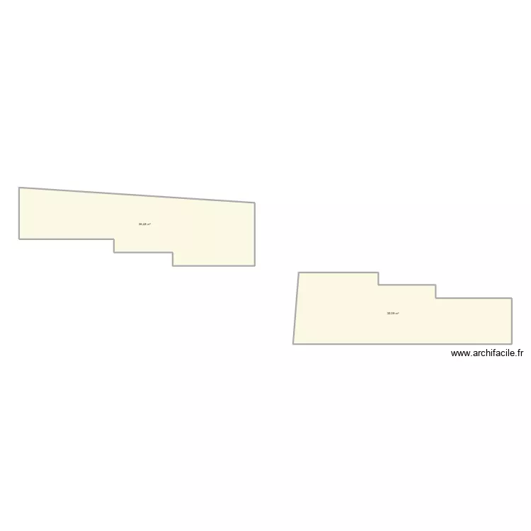 PARIS ORFILA 33. Plan de 2 et 72 m² PARIS ORFILA 33. Plan de 2 et 72 m²