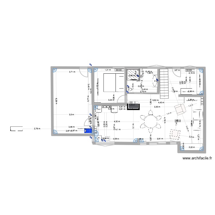 37 Stephenson REZ DE CH aménagement. Plan de 0 pièce et 0 m2