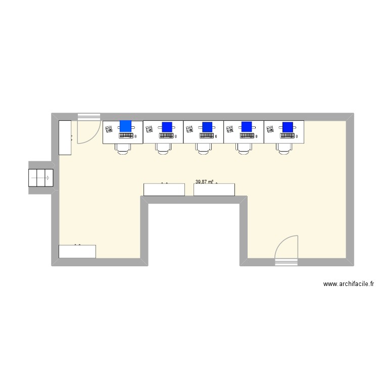 Schema du localisation de materiel (Chantier 71). Plan de 1 pièce et 40 m2