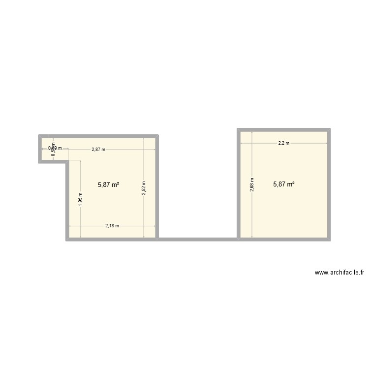 plan loft. Plan de 2 pièces et 12 m2