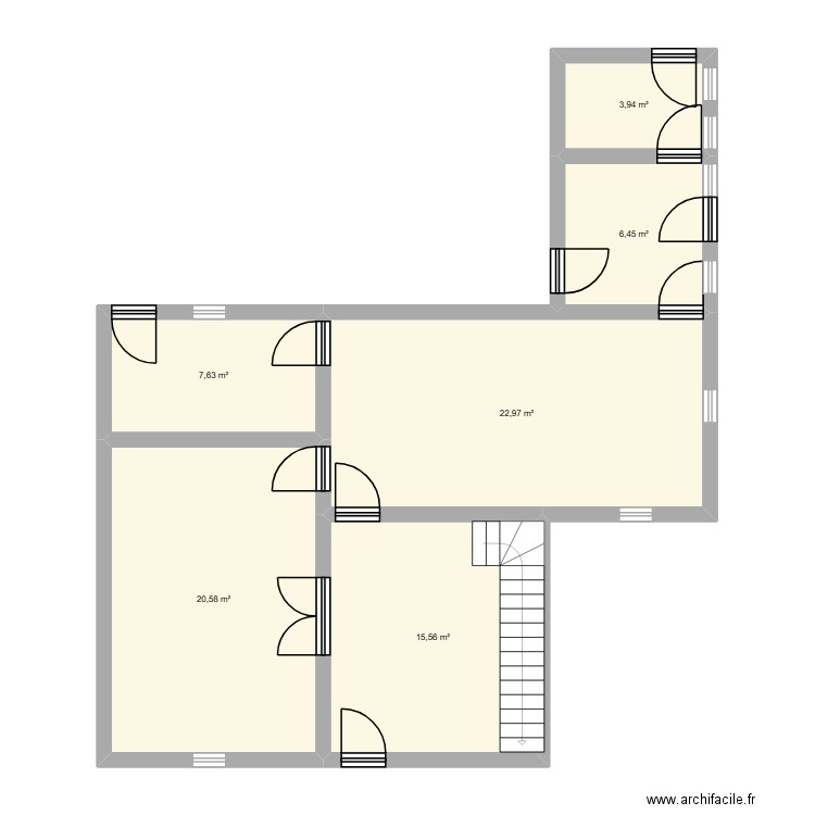 Rachid maison rch electr. Plan de 6 pièces et 77 m2
