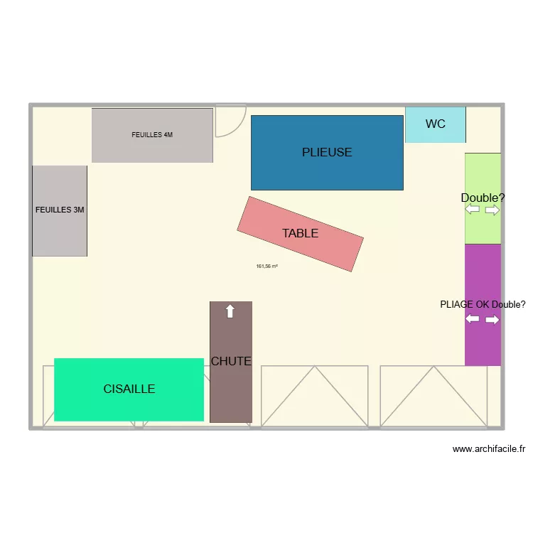Atelier Version Calixte. Plan de 1 pièce et 162 m²