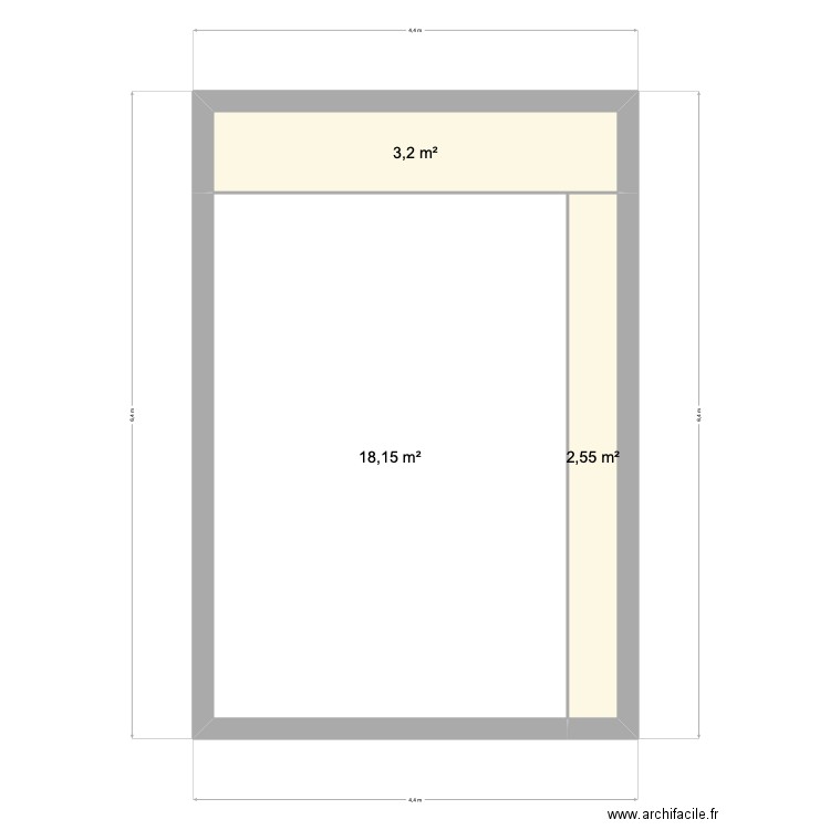 piscine jomo. Plan de 3 pièces et 24 m2