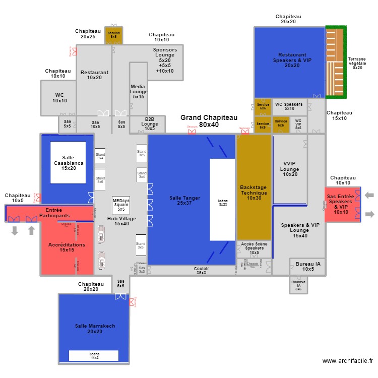 MEDays 2023 Réel. Plan de 27 pièces et 5053 m2