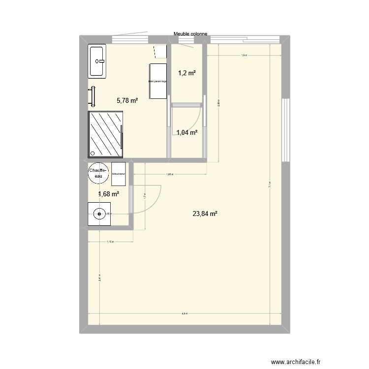 cuisine 1. Plan de 0 pièce et 0 m2