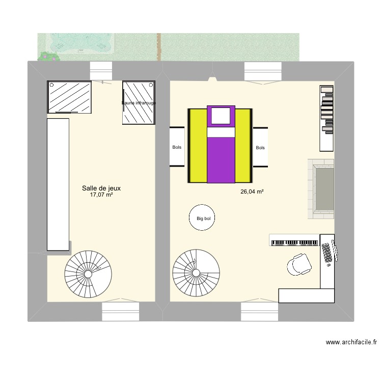 LoveRoom. Plan de 13 pièces et 120 m2