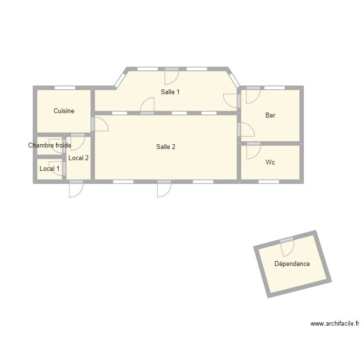 PLAN 2400222 RANNOU. Plan de 9 pièces et 22 m2