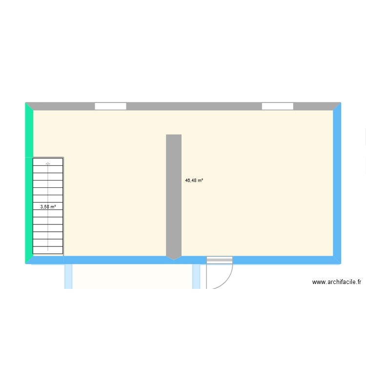 Habechian 36bis. Plan de 3 pièces et 122 m2