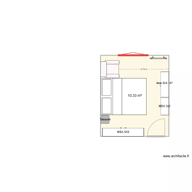 new chambre d'amis 25-11-09. Plan de 