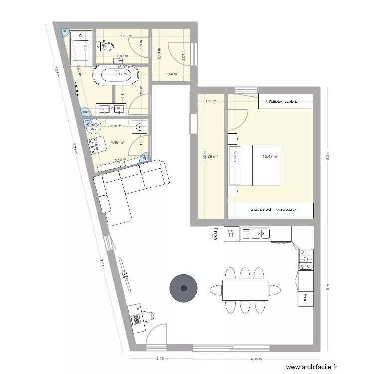 MORGANE. Plan de 4 et 39 m² MORGANE. Plan de 4 et 39 m²