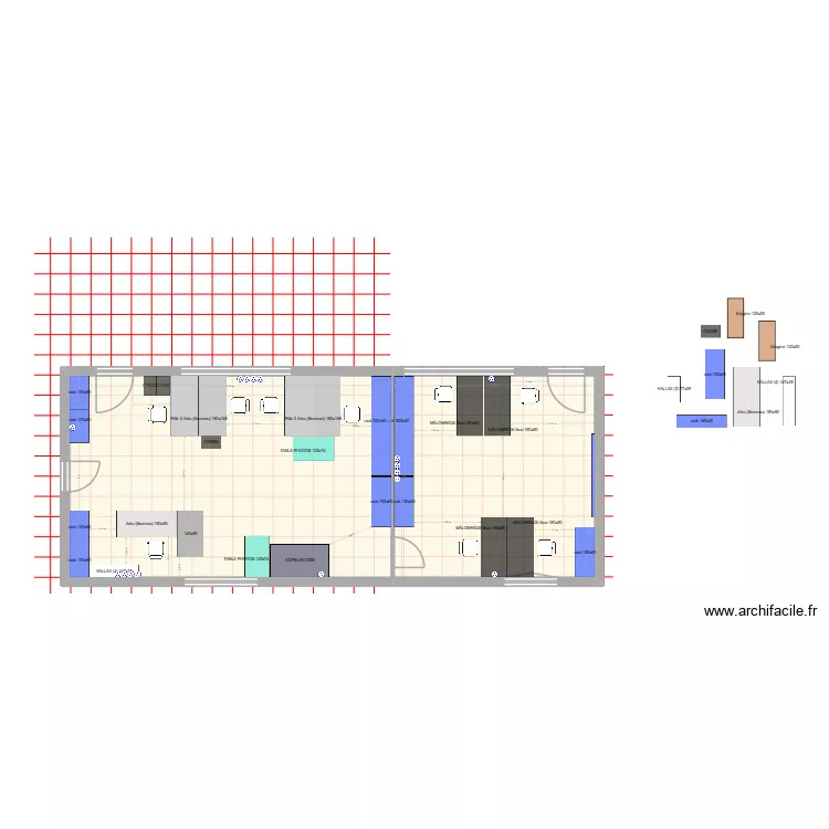 VELAINE v08. Plan de 2  et 93 m²