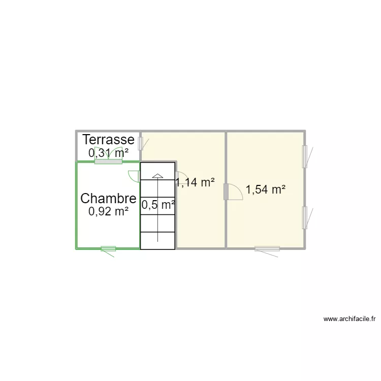 &eacute;tage &agrave; r&eacute;nover. Plan de 