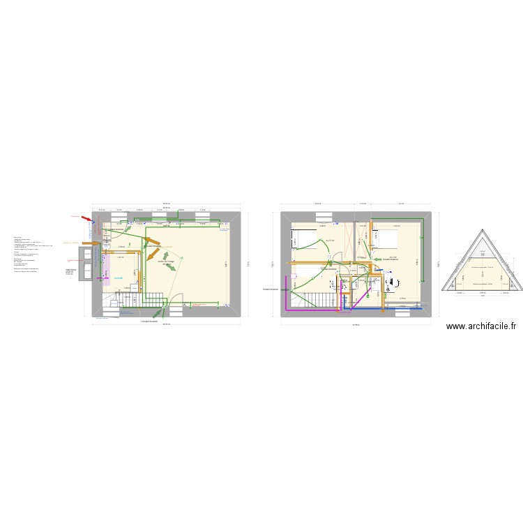 FRADIN ELECTRICITE. Plan de 5 pièces et 115 m2
