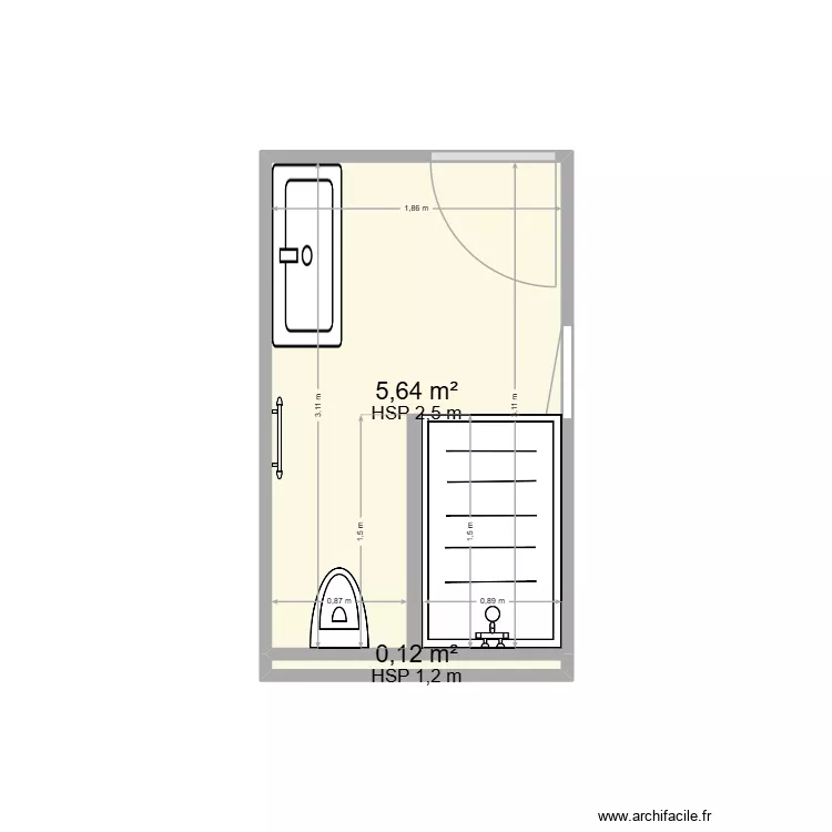 BRUSQUE PARENTS. Plan de 2  et 6 m²