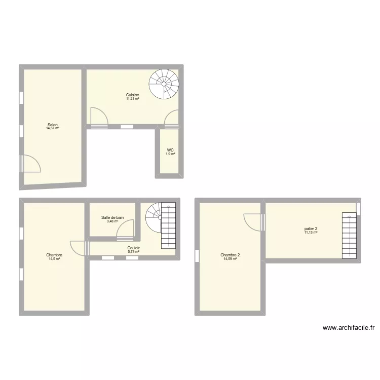 238 philippe jonathan. Plan de 8 et 77 m² 238 philippe jonathan. Plan de 8 et 77 m²