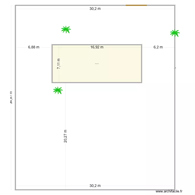 house 2 sketch. Plan de 1  et 120 m²