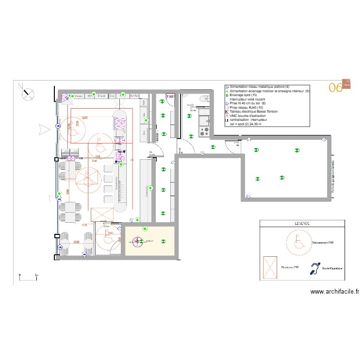 bretigny. Plan de 1 pièce et 8 m2
