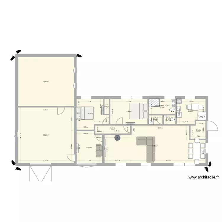 Maisone Brachamps Solution 4. Plan de 13 Pièces et 172 m²