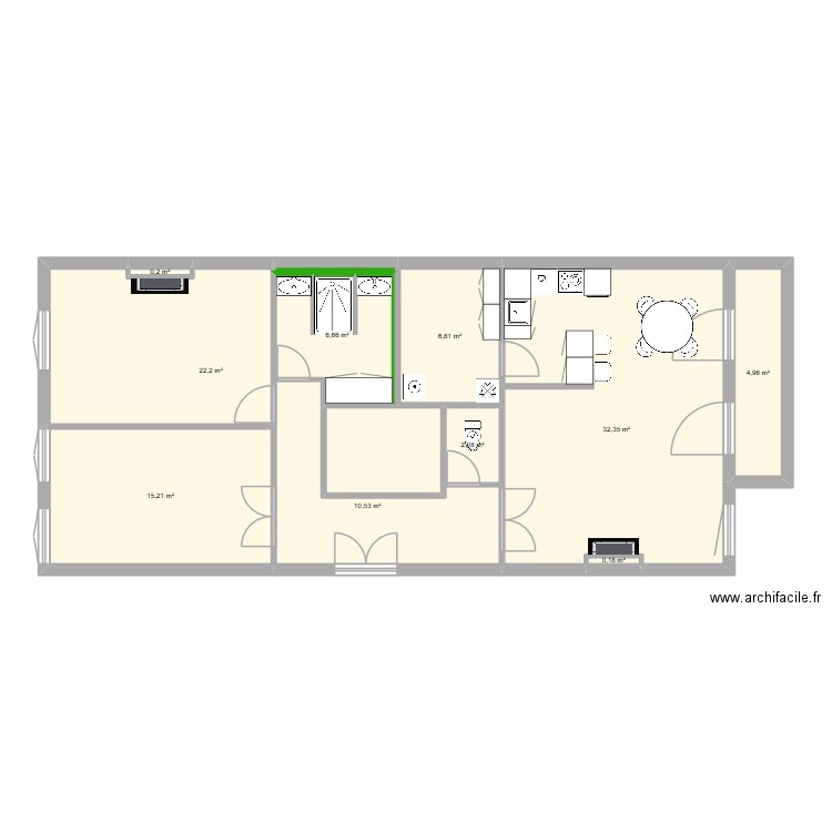 pierre dupré rénové bis. Plan de 10 pièces et 101 m2