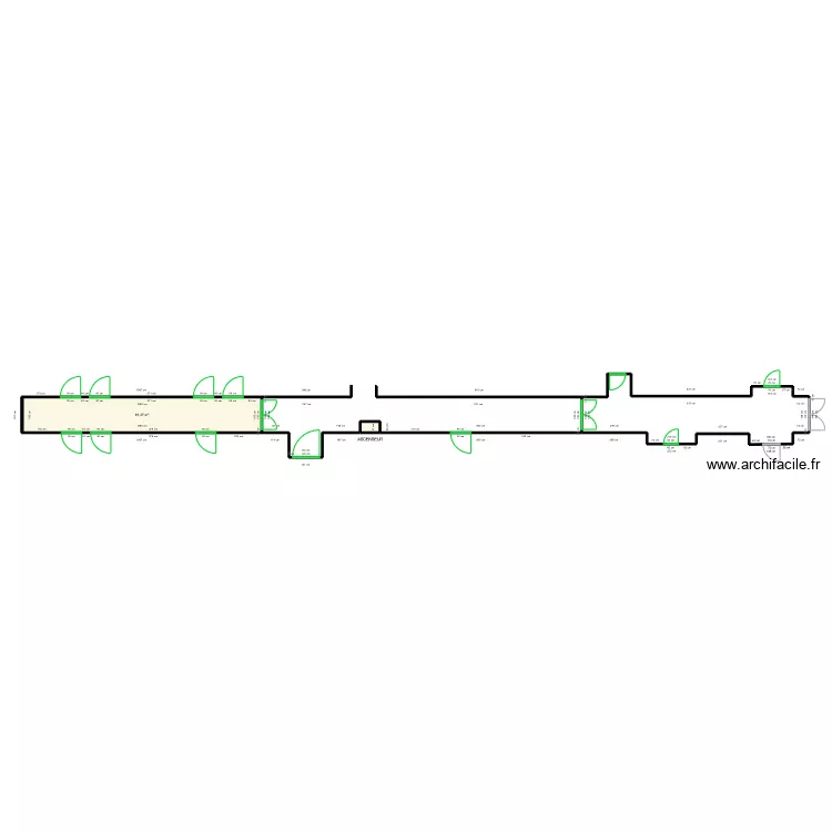 Plan d'implantation luminaire couloir. Plan de 