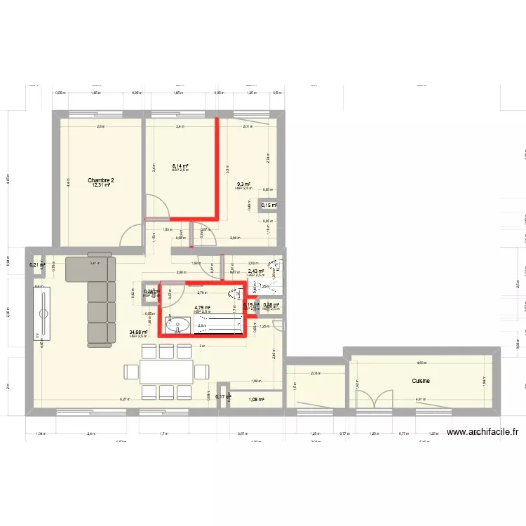 BAUCHAT2. Plan de 15 Pièces et 86 m² BAUCHAT2. Plan de 15 Pièces et 86 m²