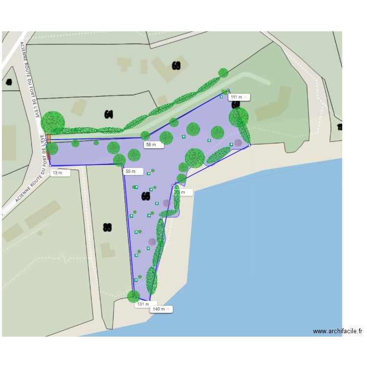 terrain . Plan de 0 pièce et 0 m2