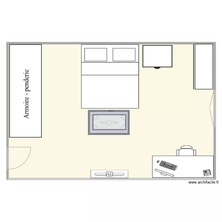 chambre. Plan de chambre. Plan de