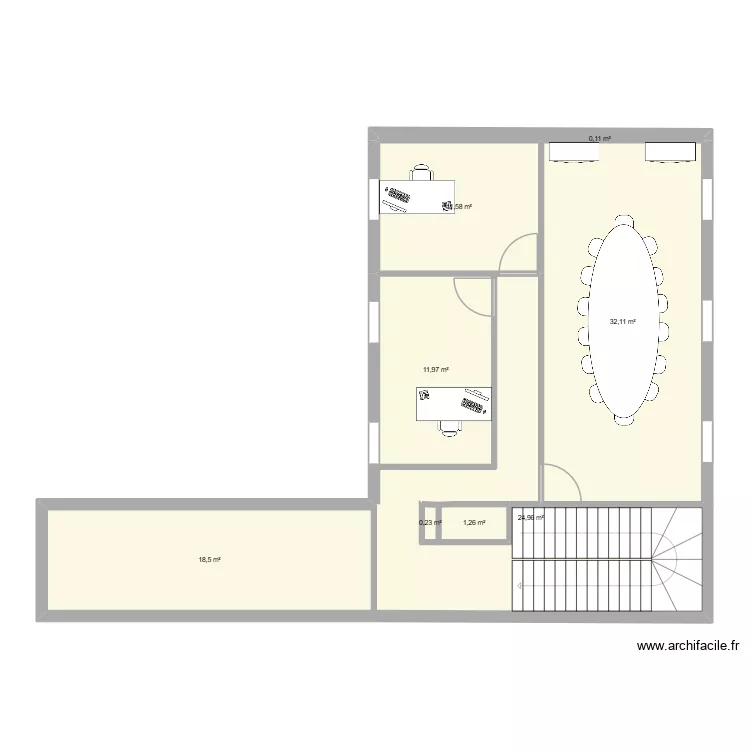 zoasis ACTUEL &eacute;tage. Plan de 8  et 101 m²