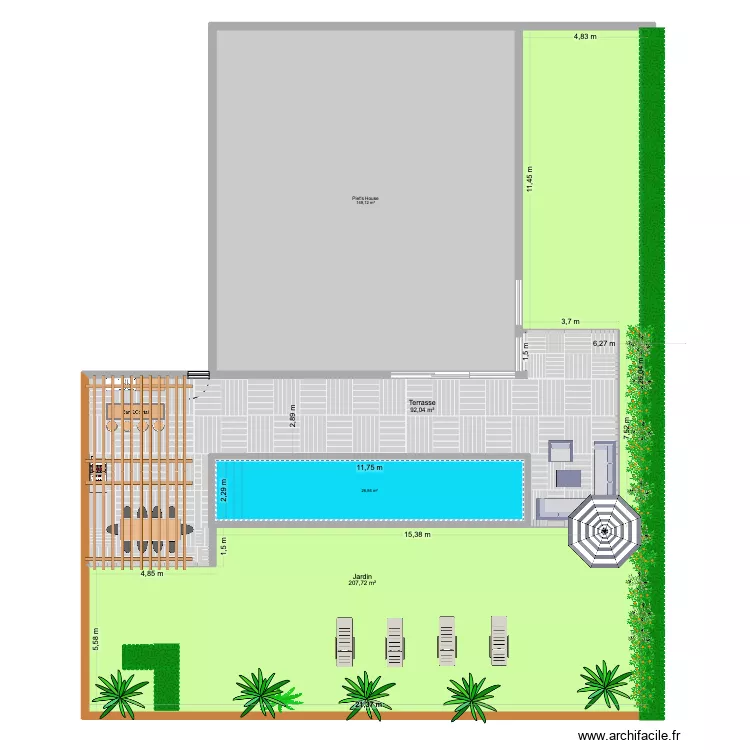 Piscine Piet Option 2. Plan de 0 pièce et 0 m2
